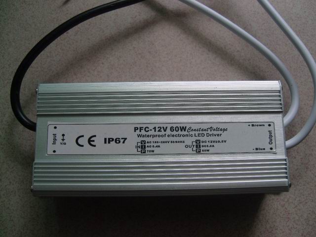 LED Power Supply 60W 12V Front view