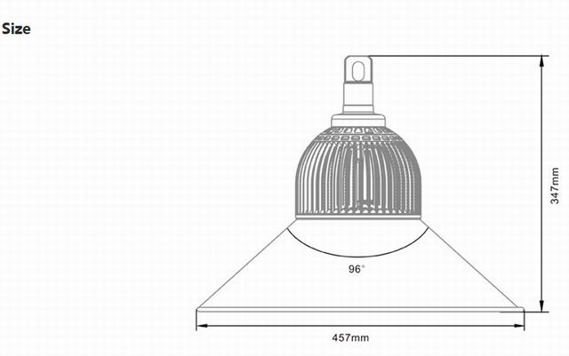 80w led bay light heat sink-sd80i size