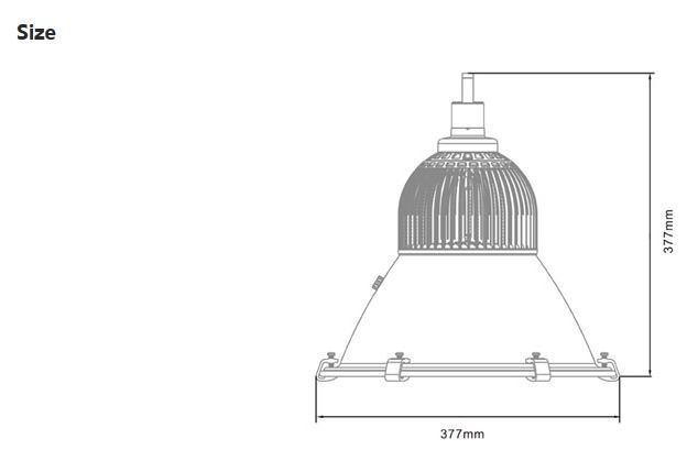80w led bay light heat sink-sd80x size