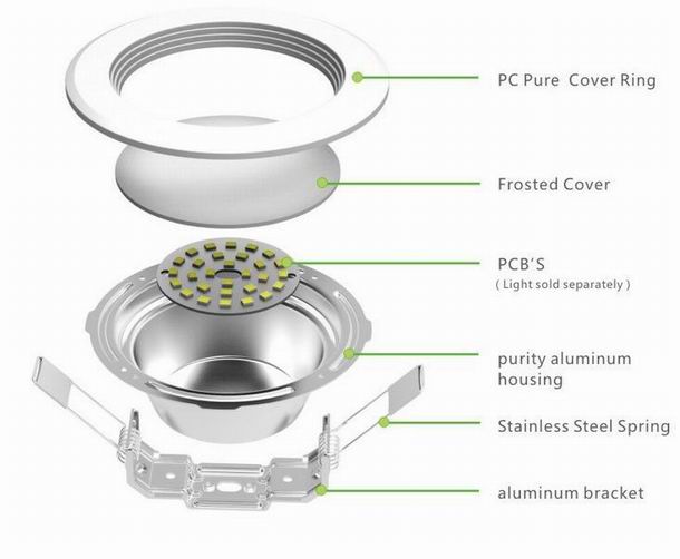2.5w led down light heat sink-stda2.5