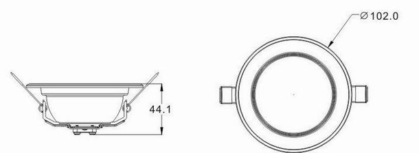 2.5w led down light heat sink-stda2.5