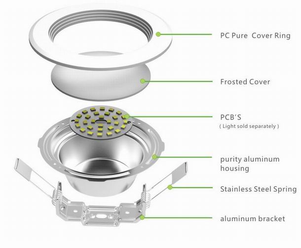 8w led down light heat sink-stda8