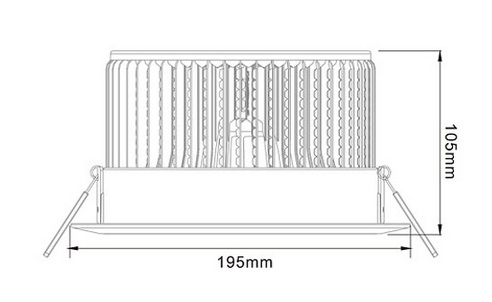24w led down light heat sink-std24