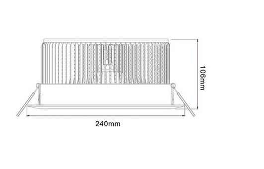 36w led down light heat sink-std36