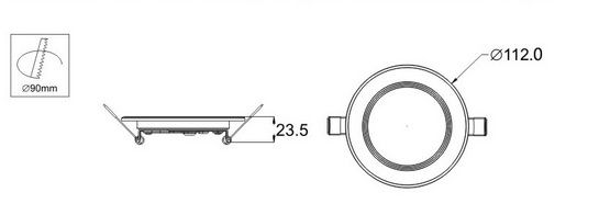5-7w led panel light heat sink-sdba5-7